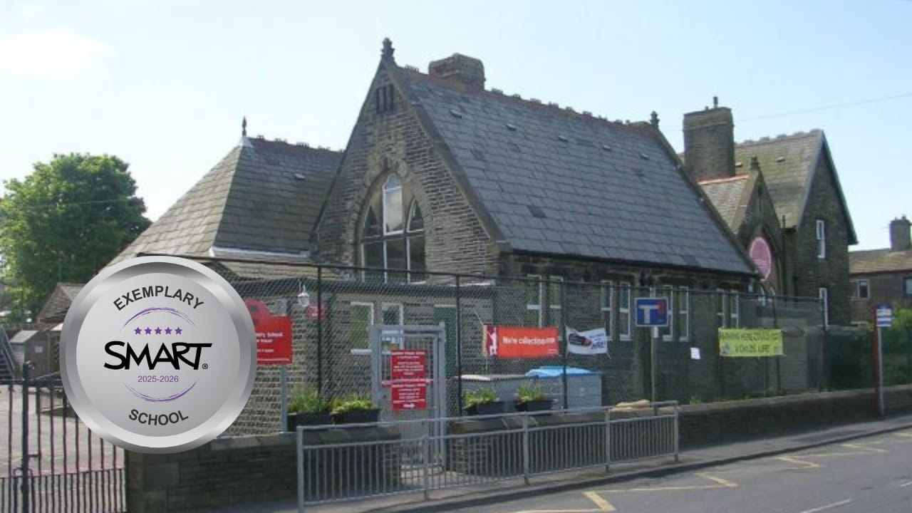 Keelham Primary School with SMART Exemplary School 2025–2026 badge.