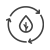 An icon depicting sustainability, featuring a circular arrow with three arrows forming a continuous loop, symbolizing the cyclical and renewable nature of sustainable practices.