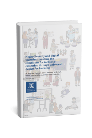 Cover of the 'Neurodiversity and Digital Inclusion' report from the University of Melbourne.