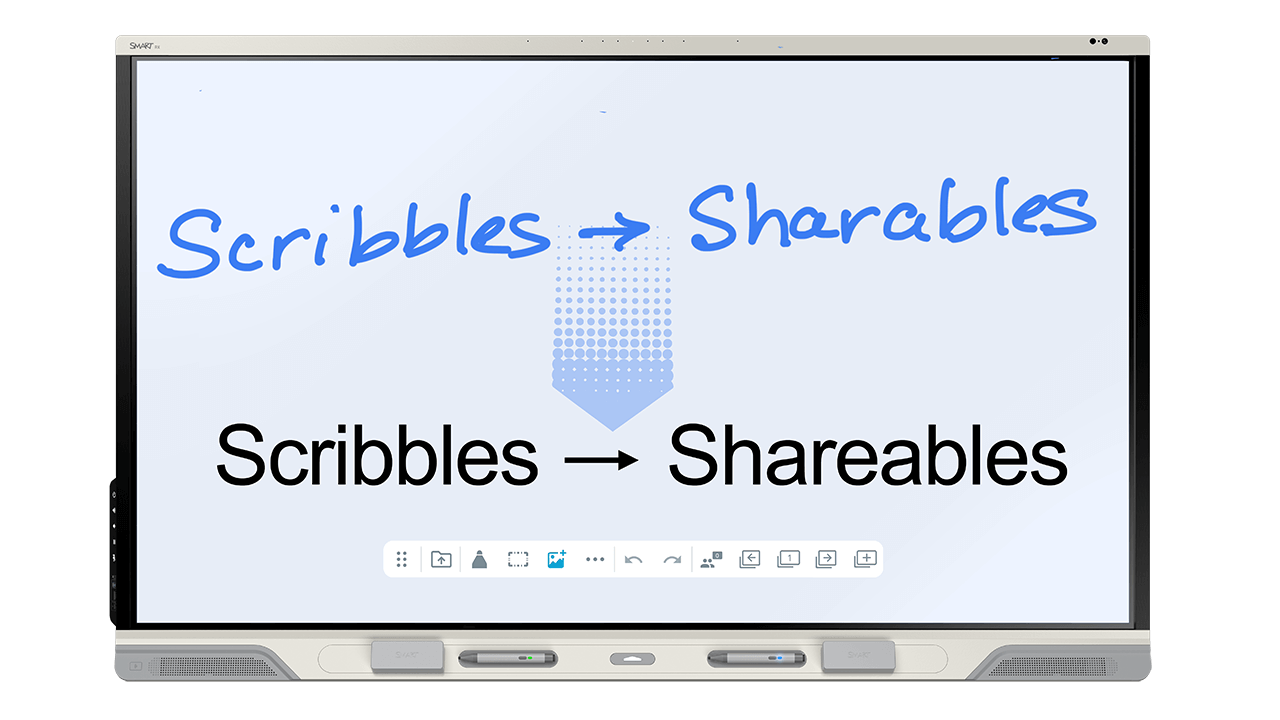 Screen capture on RX series SMART Board with Scribble shareable