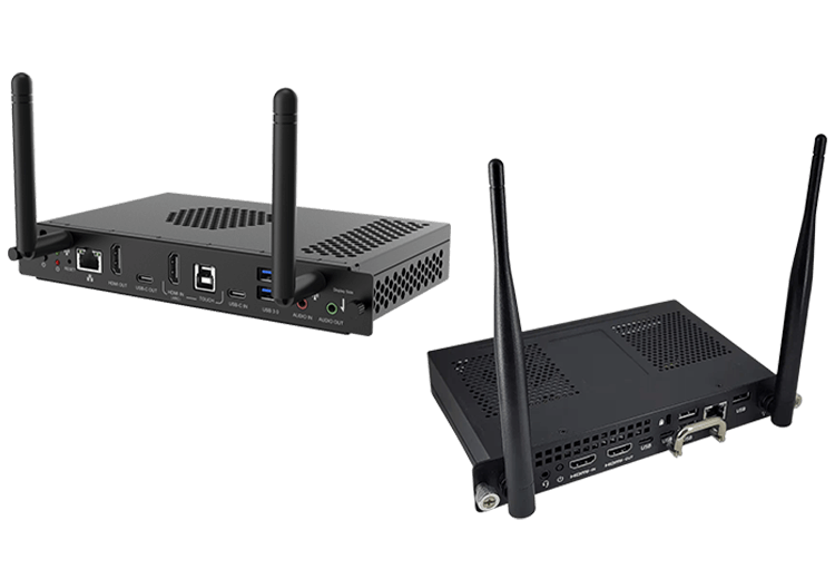 SMART OPS computing modules with antennas and multiple ports